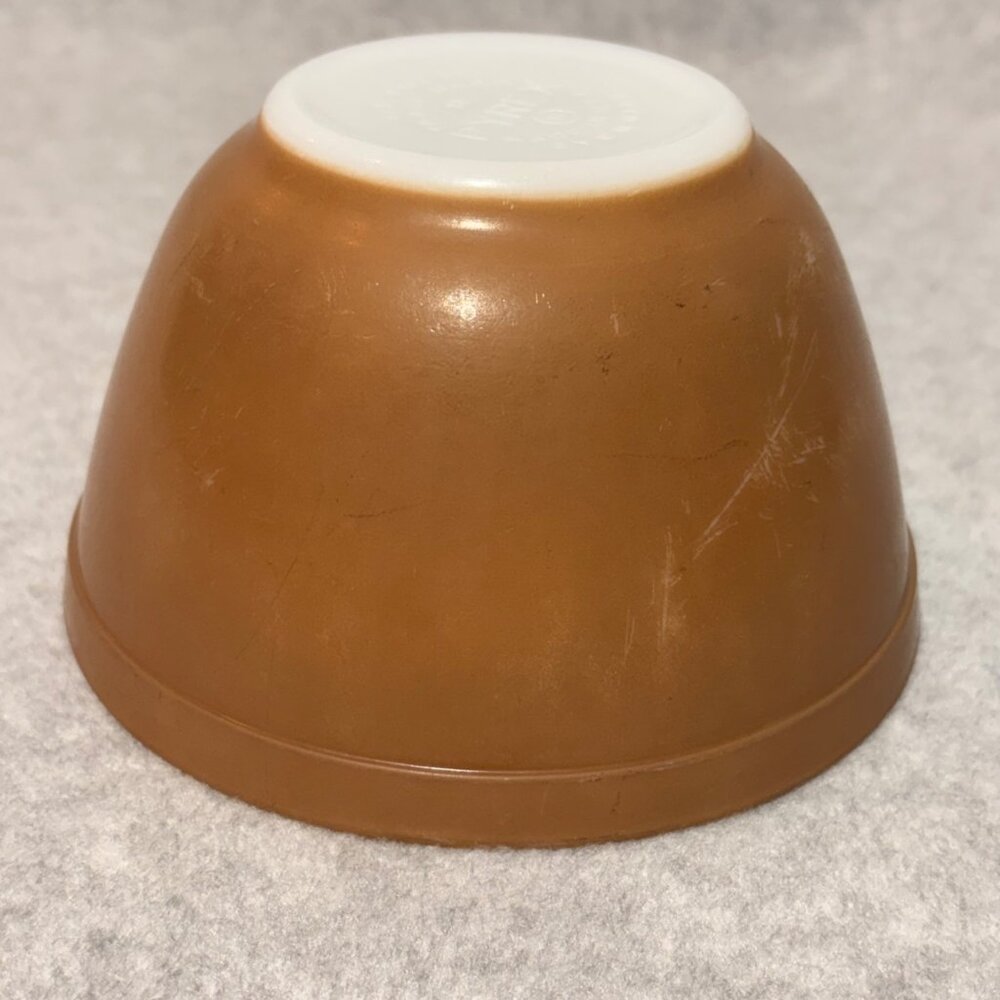 Vintage PYREX Bowl Brown #401 Nesting Mixing Ovenware Kitchen Made in USA - Picture 6 of 8